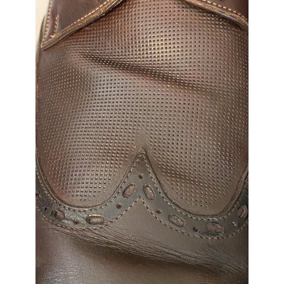 Calzoleria Harris Italy Barney's NY Handmade Oxford Wing Tip Dress Shoes Sz 10.5 - Picture 6 of 16